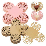 GRIRIW 100pcs Rose Design Chocolate Cups Mini Cupcake Liners for Weddings Birthdays and Parties Elegant Truffle Wrappers