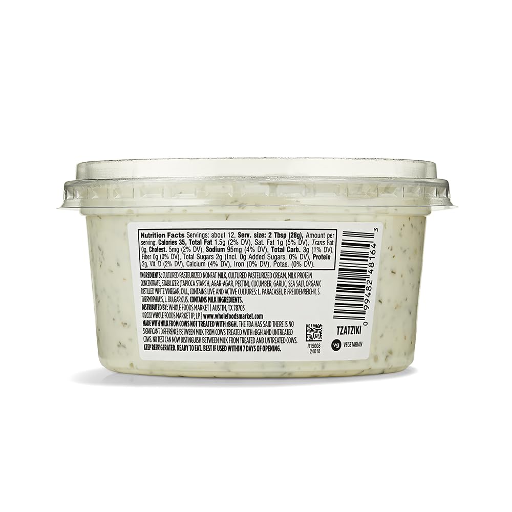 Whole Foods Market Tzatziki Cucumber Garlic Dill Dip, 12 Oz
