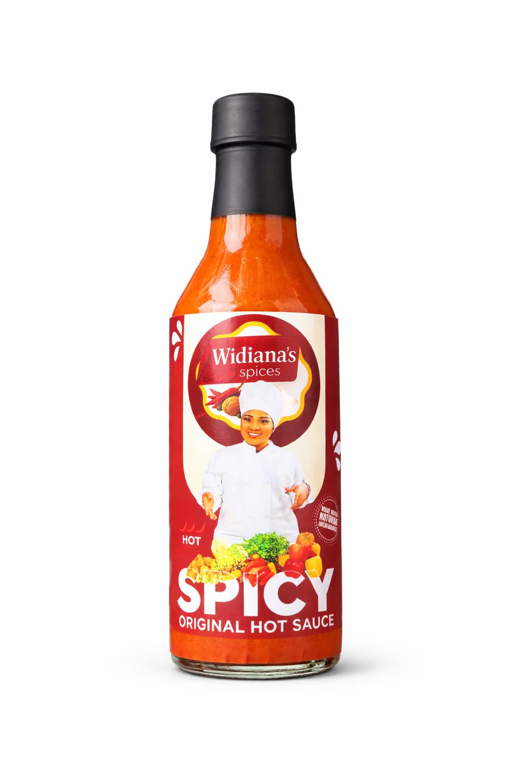 Widiana's Original Hot Sauce - 12 fl oz | Caribbean Style Spicy Pepper Sauce | Made with Fresh Hot Peppers, Turmeric & Garlic | All Natural