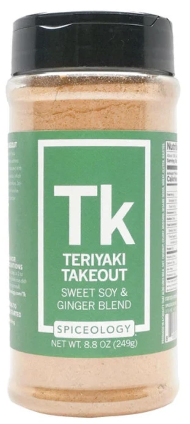 Spiceology Teriyaki Takeout Seasoning Blend, 8.8 oz | Sweet Soy, Ginger, Garlic & Green Onion | Seattle-Style Teriyaki Dry Rub & Marinade Seasoning |