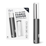 Flint All-in-One Fabric Shaver, Compact, Retractable & Travel-Friendly Fuzz Remover with 2 Fabric-Safe Care Surfaces, Lint Brush & Lint Roller