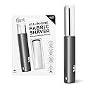 Flint All-in-One Fabric Shaver, Compact, Retractable & Travel-Friendly Fuzz Remover with 2 Fabric-Safe Care Surfaces, Lint Brush & Lint Roller