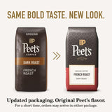 Peet's Coffee, Dark Roast Ground Coffee, 100% Arabica Coffee - French Roast 28 Ounce Bag