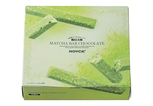 ROYCE' Matcha Bar Chocolate - Japanese Green Tea Treat from Hokkaido | Gourmet Snack for Gifting & Indulging | 12 Pieces