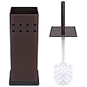 Blue Donuts Toilet Brush and Holder, Toilet Bowl Brush for Bathroom, Toilet Cleaner, Odor Free, Bronze