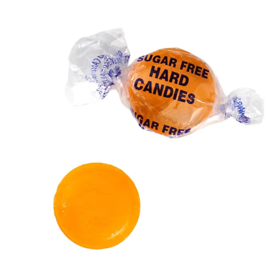 2 LB Sugar Free Butterscotch Discs - Individually Wrapped Hard Candies - One Bulk Bag