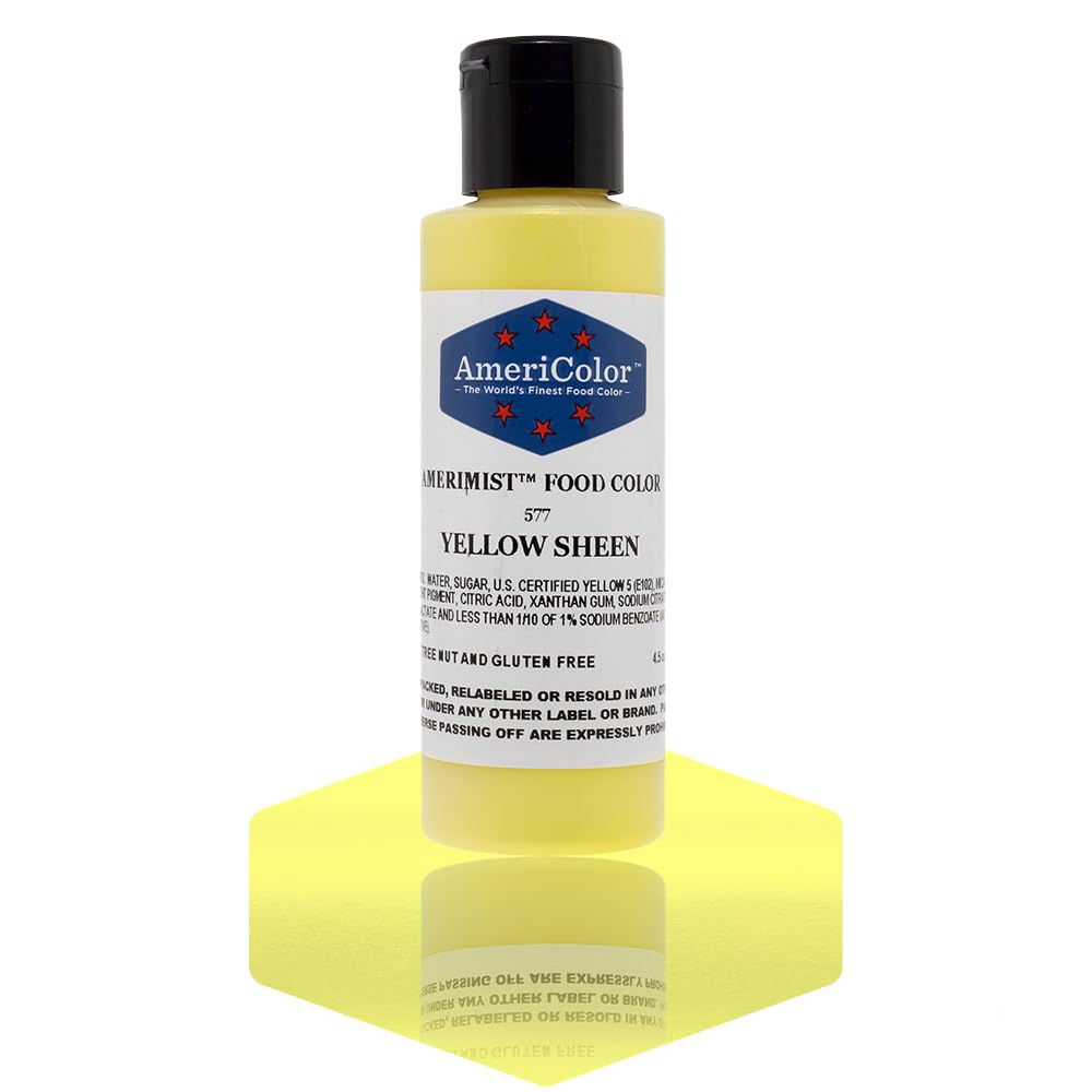 AmeriColor Amerimist Airbrush Color 4.5 Ounce, Yellow Pearl Sheen