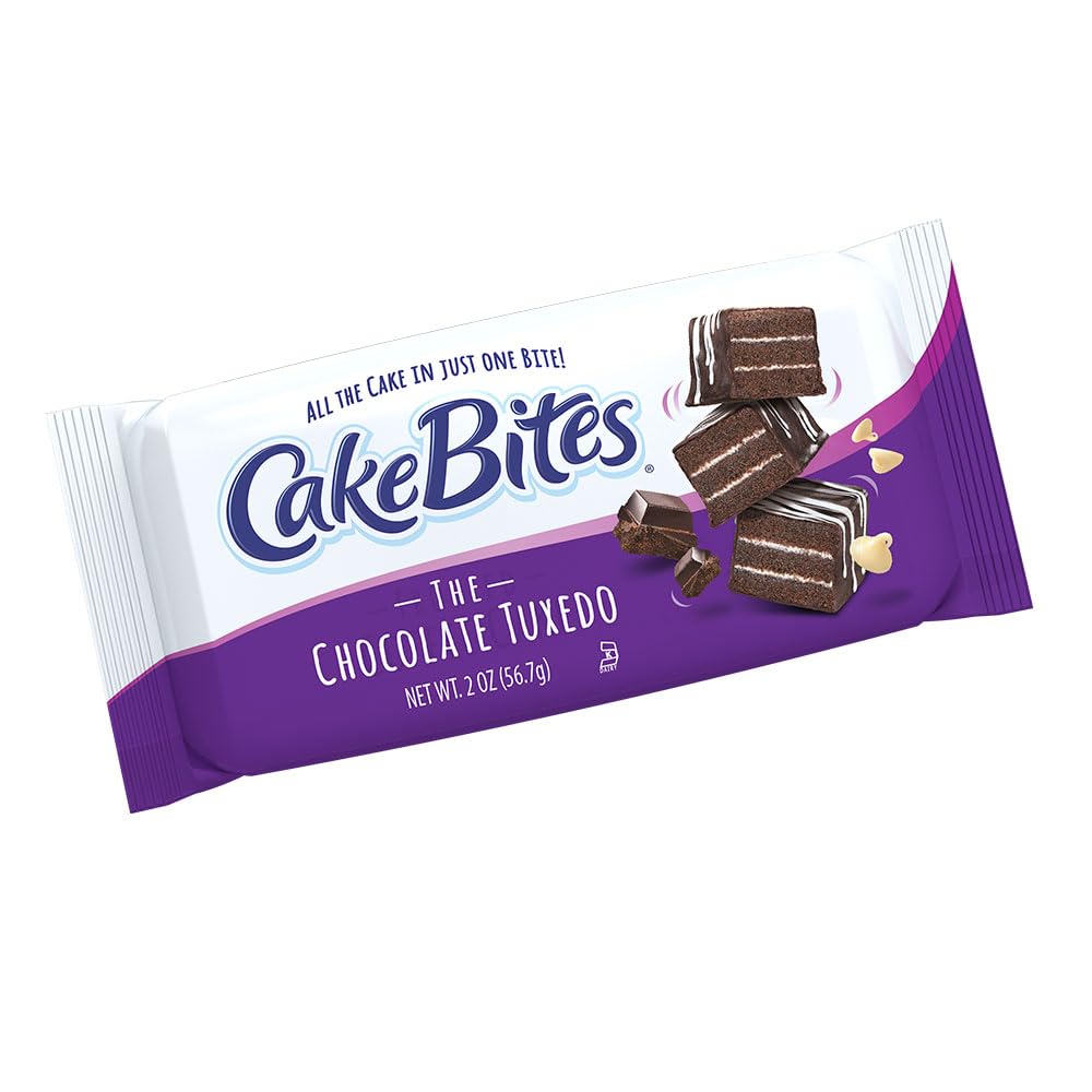 The Original Cakebites by Cookies United, Grab-and-Go Bite-Sized Snack (Chocolate Tuxedo, 2 Ounce (Pack of 12))