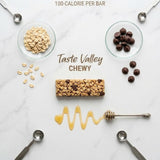Taste Valley Chewy Chocolate Chip Granola Bars | 20 Count, 16.8 oz | Whole Grain Oats, 100 Calories Per Bar | No Artificial Flavors, No HFCS |