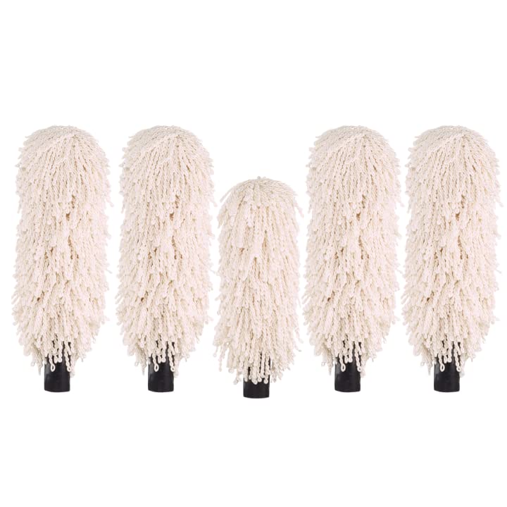 Blesk - 5 Wine Glass Polisher Brushes - Microfiber Brushes for Wine Glass Polisher Machine, Cream