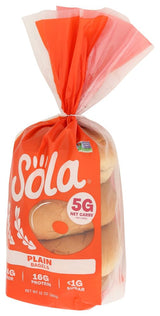 The Sola Company Plain Bagels, 12 OZ