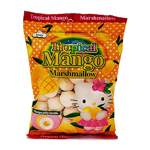 Eiwa Hello Kitty Jelly Marshmallow - Strawberry, Mango, Pineapple - 3-Pack( 3.1-Ounce, Total 9.3) - Japanese Style Marshmallows.