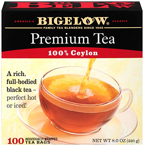 Bigelow 100 Count Premium Blend Black Tea (Case of 10), Contains 1,000 Total Individually Wrapped Tea Bags, Full Caffeine