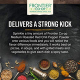 Frontier Co-op Organic Chili Powder, 1 lb Bulk Bag - Medium Roasted Red Chili Powder - Kosher, Non-Irradiated - Ground Capsicum Annuum for Cooking