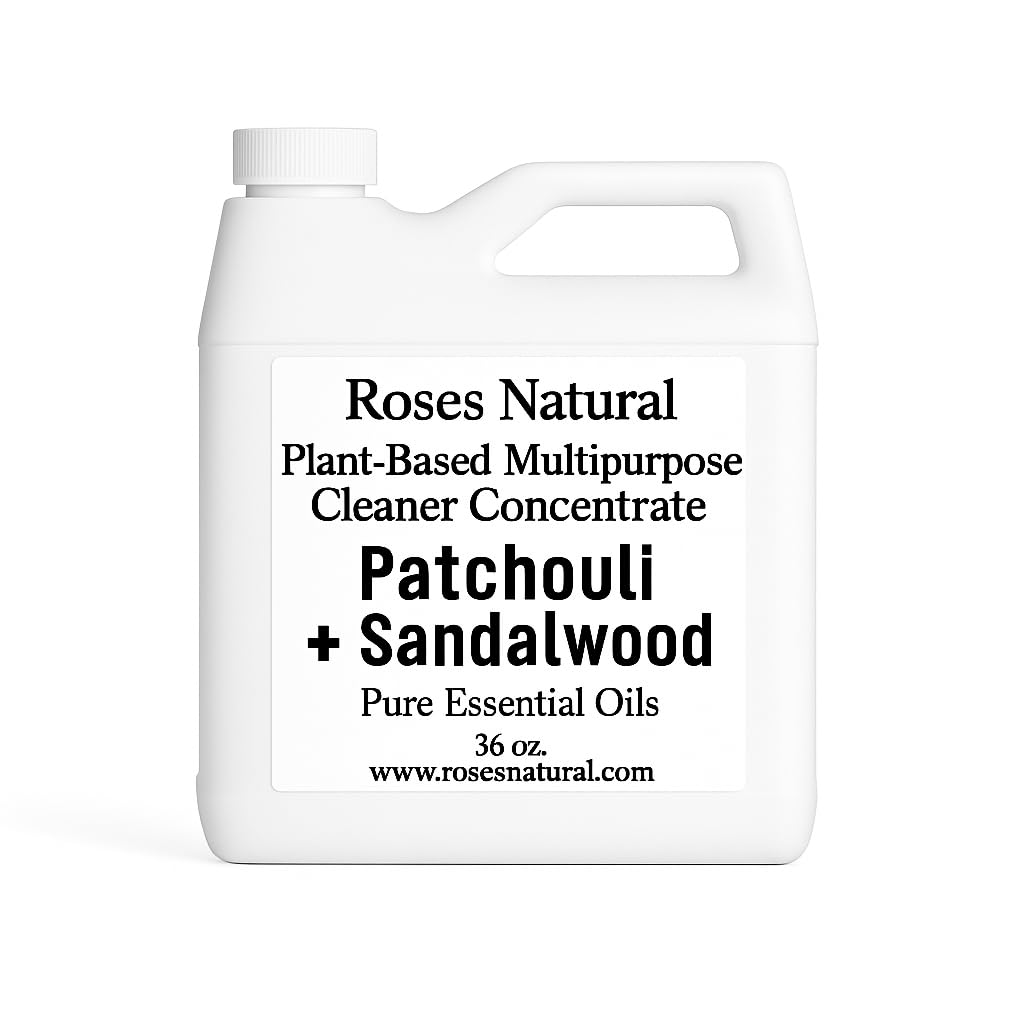 Roses Natural Multipurpose Cleaner Concentrate, 36 oz | Plant-Based, Non-Toxic, Biodegradable | Streak-Free Cleaning for Kitchen, Bathroom, Glass