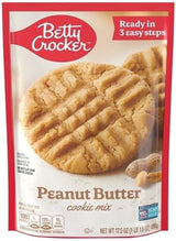 Betty Crocker Cookie Mix Variety, Chocolate Chip, Oatmeal, Peanut Butter, Double Chocolate Chunk, and Sugar Cookie, 17.5 Ounce (Pack of 5) - with Make Your Day Bag Clip