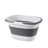 4.2 Gal(16L) Large Collapsible Plastic Bucket with Handle for House Cleaning, Space Saving Outdoor Multiuse Foldable Water Pail/Sink