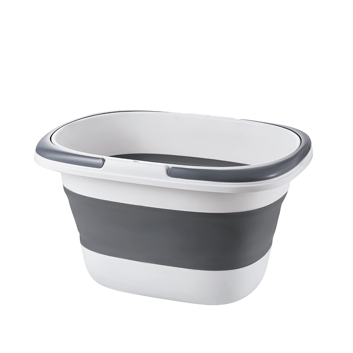 4.2 Gal(16L) Large Collapsible Plastic Bucket with Handle for House Cleaning, Space Saving Outdoor Multiuse Foldable Water Pail/Sink