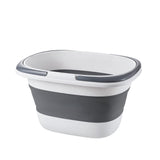 4.2 Gal(16L) Large Collapsible Plastic Bucket with Handle for House Cleaning, Space Saving Outdoor Multiuse Foldable Water Pail/Sink