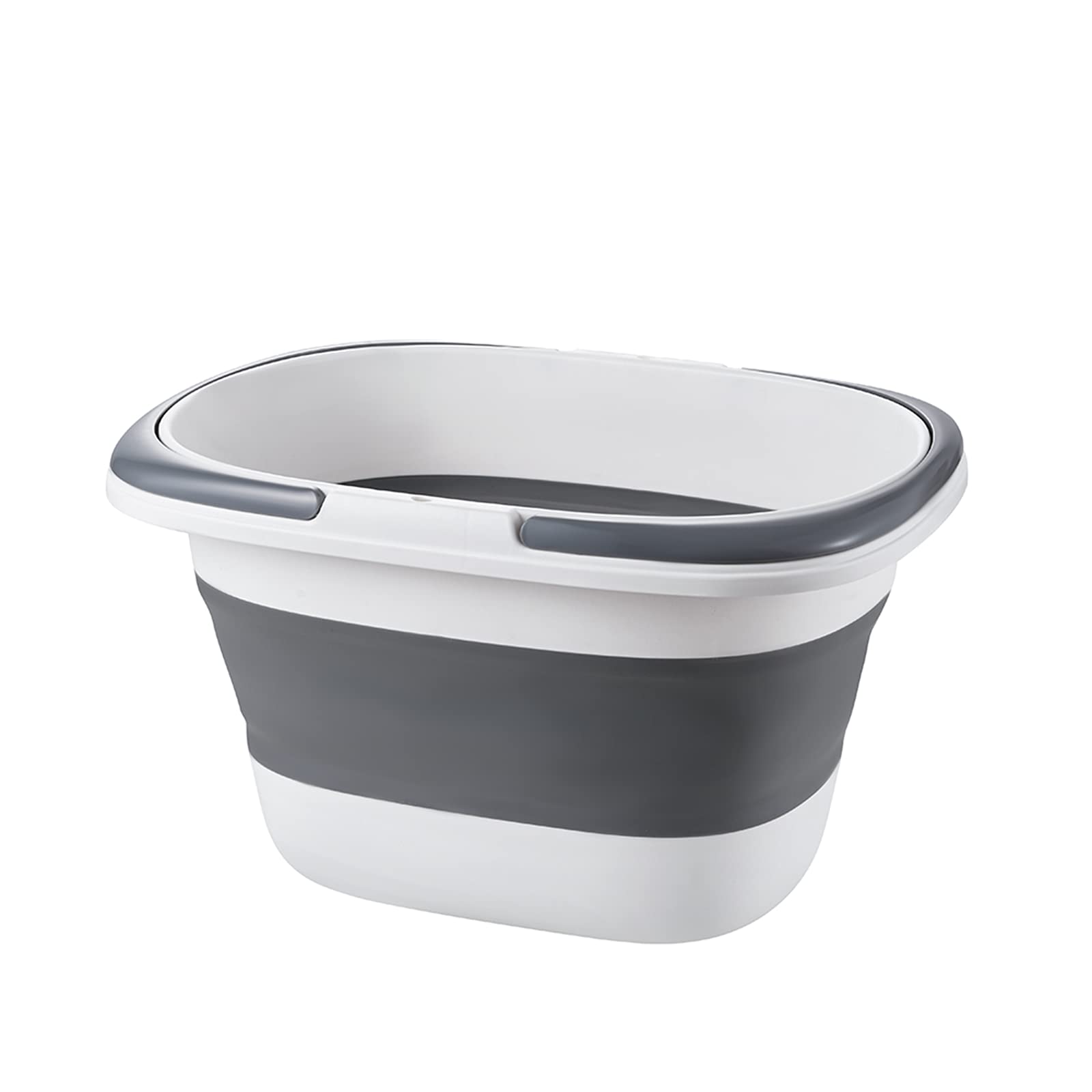 4.2 Gal(16L) Large Collapsible Plastic Bucket with Handle for House Cleaning, Space Saving Outdoor Multiuse Foldable Water Pail/Sink