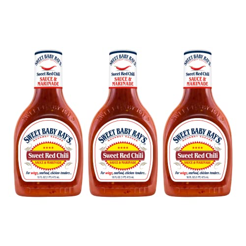 Sweet Baby Ray's, Wing Sauce & Glaze, Sweet Red Chili, 16oz Bottle (Pack of 3)