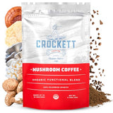 Crockett Coffee Organic Mushroom Coffee with MCT Oil | Antioxidant Rich Functional Blend of 7 Organic Mushrooms for Clear Focus, Gut Health & Clean