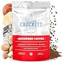 Crockett Coffee Organic Mushroom Coffee with MCT Oil | Antioxidant Rich Functional Blend of 7 Organic Mushrooms for Clear Focus, Gut Health & Clean