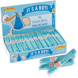 Fun Express It's A Boy Blue Baby Boy Bubble Gum Cigars 36 Pack - Blue Candy Cigars for Baby Shower Favors - Gender Reveal Party Candy Favors Bulk
