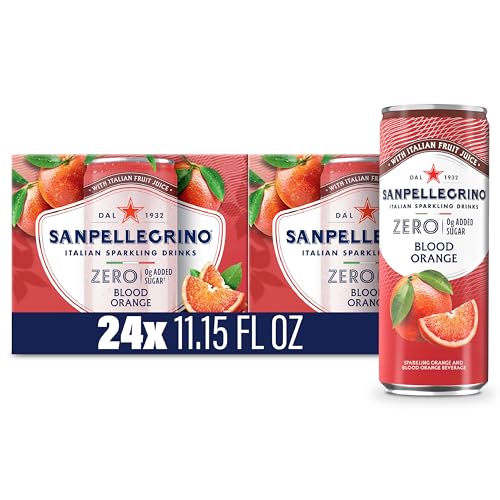 Sanpellegrino Zero Grams Added Sugar Pomegranate & Orange Italian Sparkling Drink, 24 Pack Of 11.15 Fl Oz Cans, Sanpellegrino Italian Sparkling