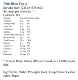 SaVana DrinKs Ginger Juice, 12 oz (15?Pack) - Natural Ginger Wellness Drink with Pineapple & Lemon for Immunity, Energy & Gut Support