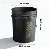 10 Pack - 5 Gallon Heavy-Duty Plastic Buckets with Metal Handle, 90 Mil, Food Safe & Multipurpose