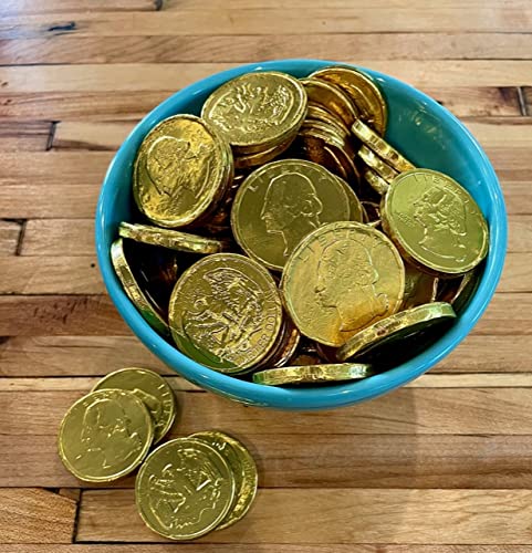 RiverFinn St. Patrick's Day Milk Chocolate Foil Wrapped Gold Quarter Coins, (10 Pounds) Perfect for Leprechaun Traps, Parties, Gifts, Favors, Game
