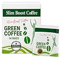 UNIQBITE Green Coffee Bags, 14 Individually Wrapped Filter Coffee Bags Made with Raw Unroasted Arabica Green Coffee Beans, 1.48 oz (42g)
