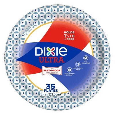 Dixie Ultra 8.5 Inch Paper Plates - 35ct Colors May Vary