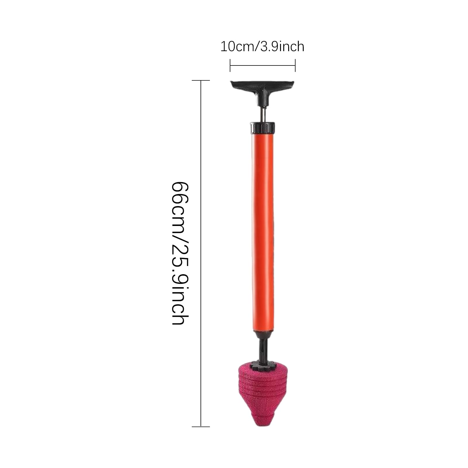High-Pressure Air Toilet Plunger - PVC Bathroom/Sink Unclogger with Anti-Slip Grip, 360° Sealed Blaster for Kitchen Pipes & Floor Drains (No Leakage)