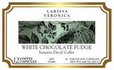 White Chocolate Fudge Sumatra Decaf Coffee (Single Serve K-Cup Pods) (Gourmet, Naturally Flavored, Whole Coffee Beans) (12 pods, ZIN: 577486) - 2 Pack