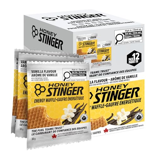 HONEY STINGER Organic Vanilla Waffles 12 Count, 1.06 OZ