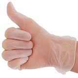 Powder-Free. Vinyl Gloves. 100 Gloves. (Transparent, M)