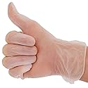Powder-Free. Vinyl Gloves. 100 Gloves. (Transparent, M)