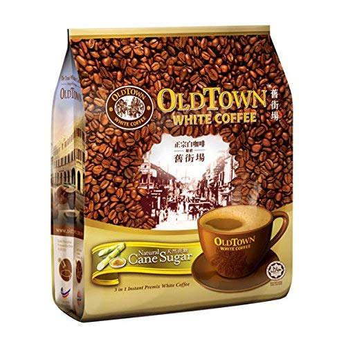 Old Town White Coffee 3 in 1 Natural Cane Sugar Flavor (4 pack x 15 sachets) Imported from Malaysia