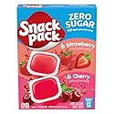 Snack Pack Zero Sugar Strawberry and Cherry Flavored Low Calorie Juicy Gels Cups, 3.25 oz., 12-Count Family Pack