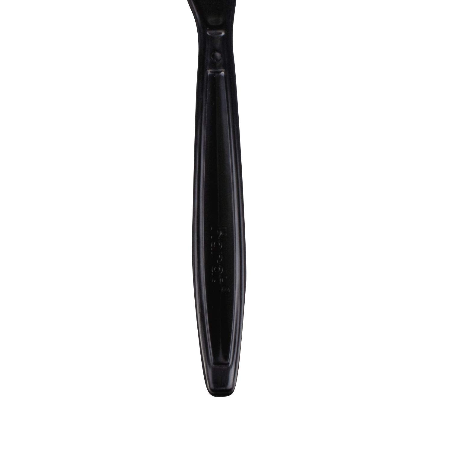 Karat U3531B 7.5" Poly-Wrapped Heavy-Weight Disposable Knife, Black (Pack of 1000)