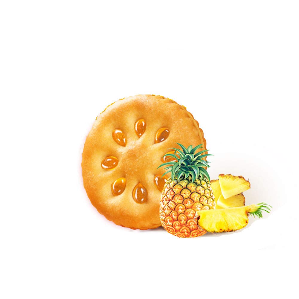 Jiashili Guole Fruit Jam Sandwich Cookies 680g FCL Tea Cakes Casual Dessert Snacks?????????????680g???????????? (Pineapple flavor/???)