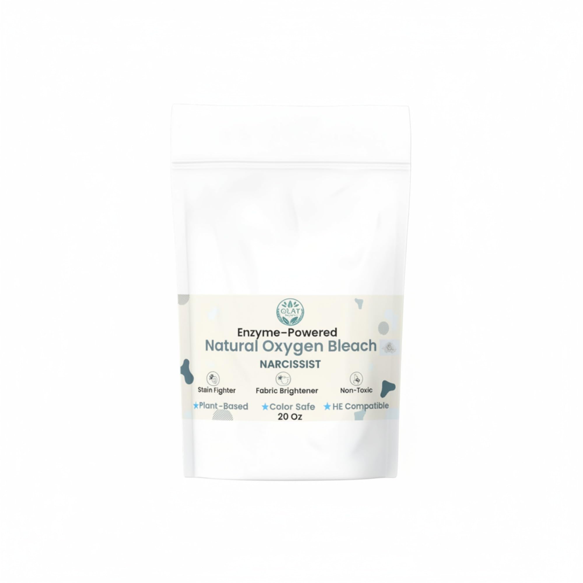 GLAT Group Enzyme-Powered Natural Oxygen Bleach (Powder) - Narcissist | Chlorine-Free Stain Remover & Laundry Whitener | Safe for Colors, Septic, Baby