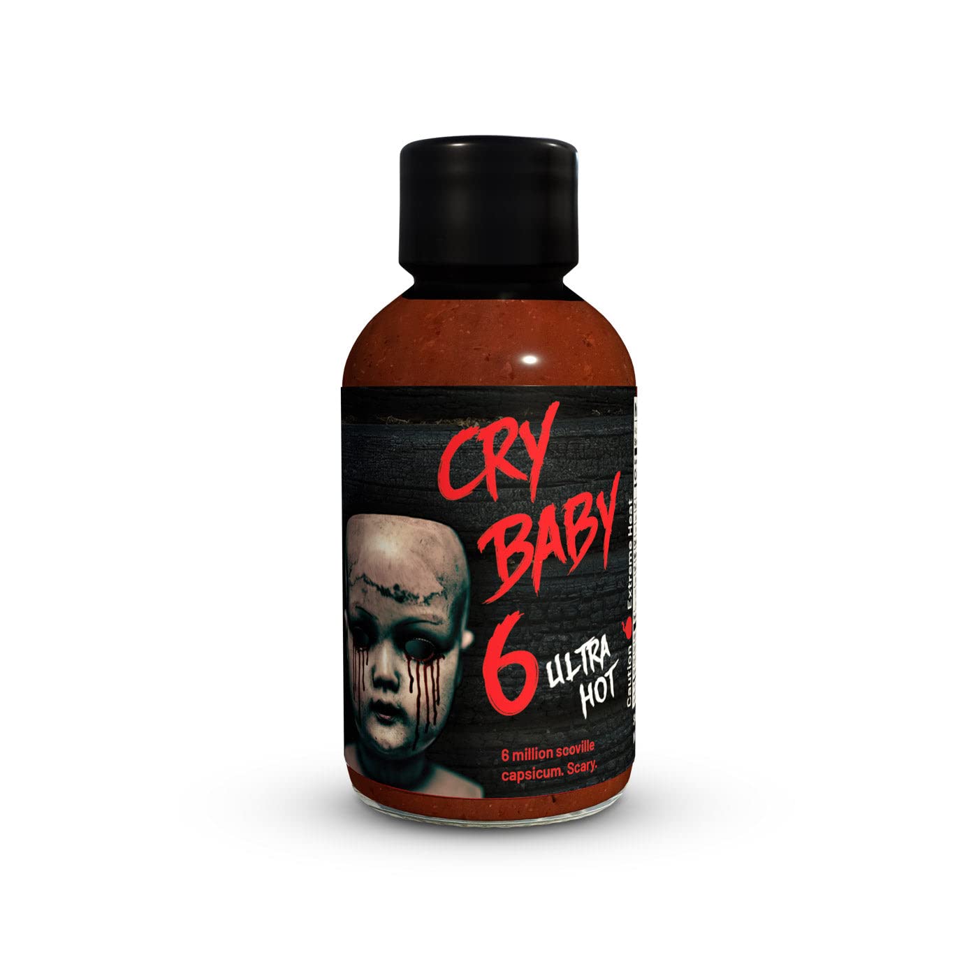 Flavor and Fire Foods, Extreme Hot Sauce, Cry Baby 6, Ultra Hot, Mouth Watering, Scoville Capsicum, Hot Sauce Lovers Dream, Eat at Own Risk (6 Million