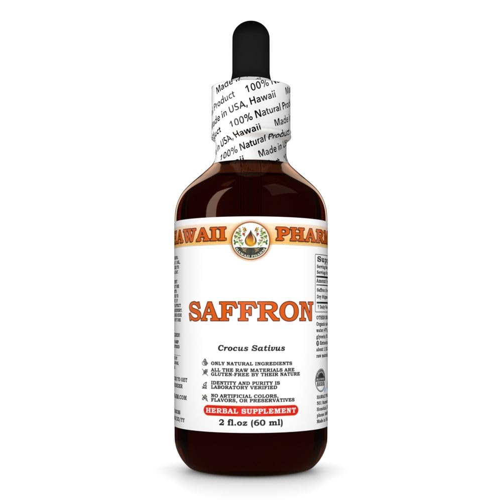 Hawaii Pharm Saffron (Crocus Sativus) Liquid Extract 2 fl.oz