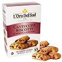 L'Oro Del Sud Cranberry Biscotti Cookies 6.3 oz (180g), Cantuccini d'Abruzzo Italian Cookies, Made with Real Cranberry, Non-GMO, Product of Italy