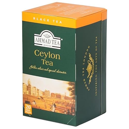 Ahmad Tea Black Tea, Ceylon Teabags, 20 ct (Pack of 1) - Caffeinated & Sugar-Free