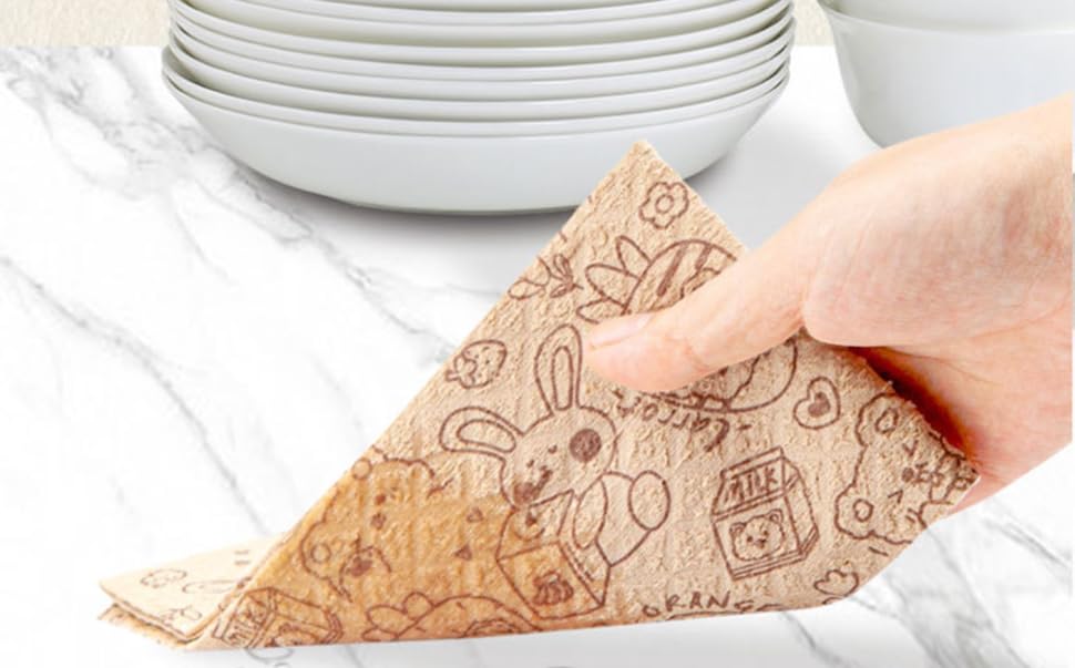 JXDSICH Durable Bamboo Kitchen Paper Towels,Unbleached Bamboo Fiber with Rayon,Dry and wet use, Thickened 4 paper Towel Rolls each carton,Hand