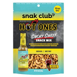 Snak Club x Hot Ones Snack Mix, Smoky Sweet, Spicy Snacks with Peanuts, Pretzels, Sesame Sticks, Toasted Corn, Cashews, Inspired by Hot Ones, Vegan